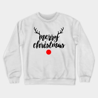 Raindeer Merry Christmast Funny Xmas Family II Crewneck Sweatshirt